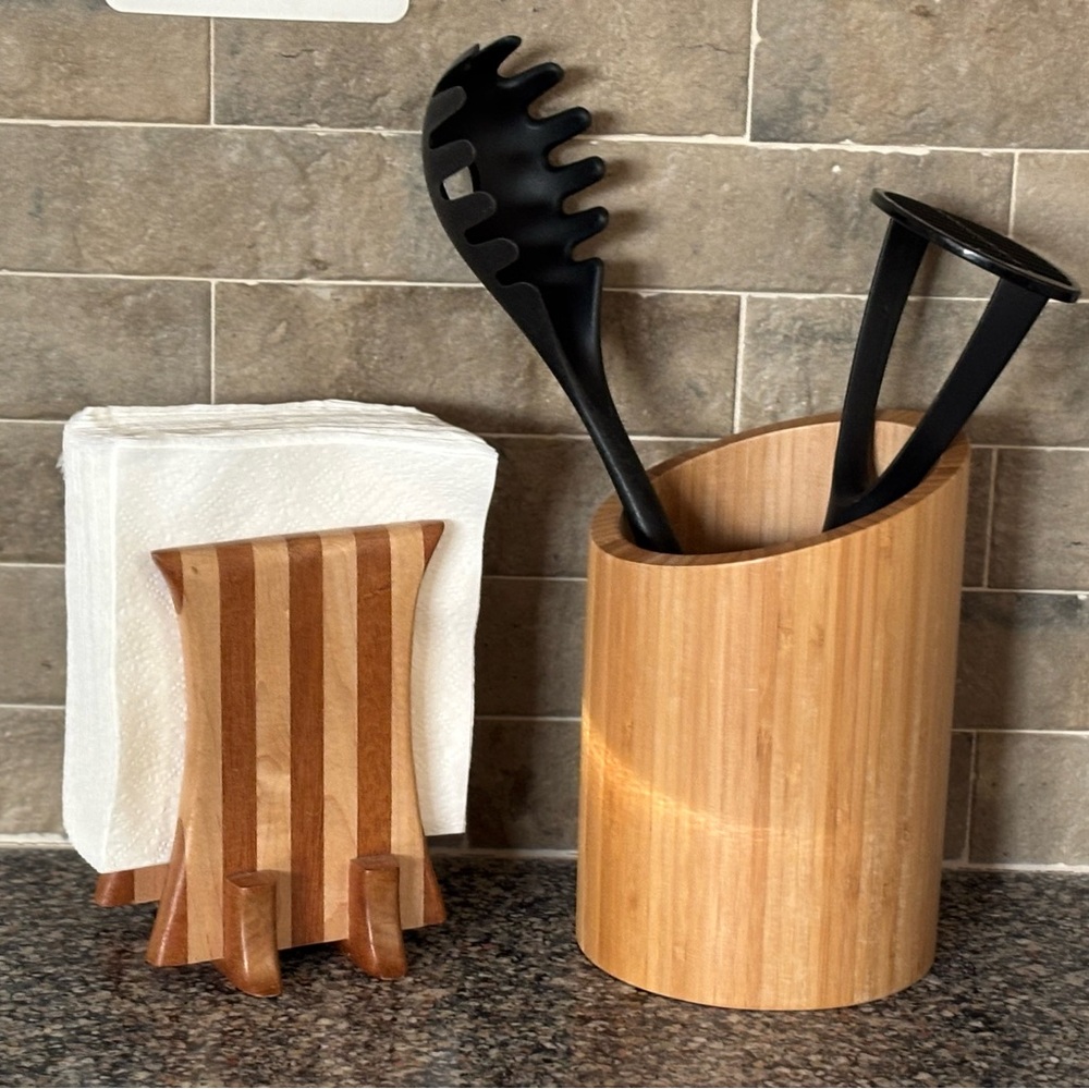 🎍Bamboo Utensil Holder and Knife Block Set